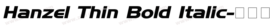 Hanzel Thin Bold Italic字体转换